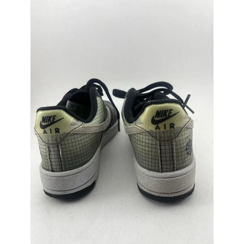 Nike Air Force 1 Low Crater GS Youth Size 6Y Black White Grid Sustainable